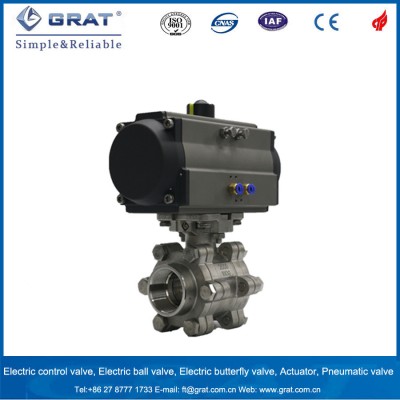 High Platform Stainless Steel 304 316 Bsp NPT Threaded 3PC Ball Valve