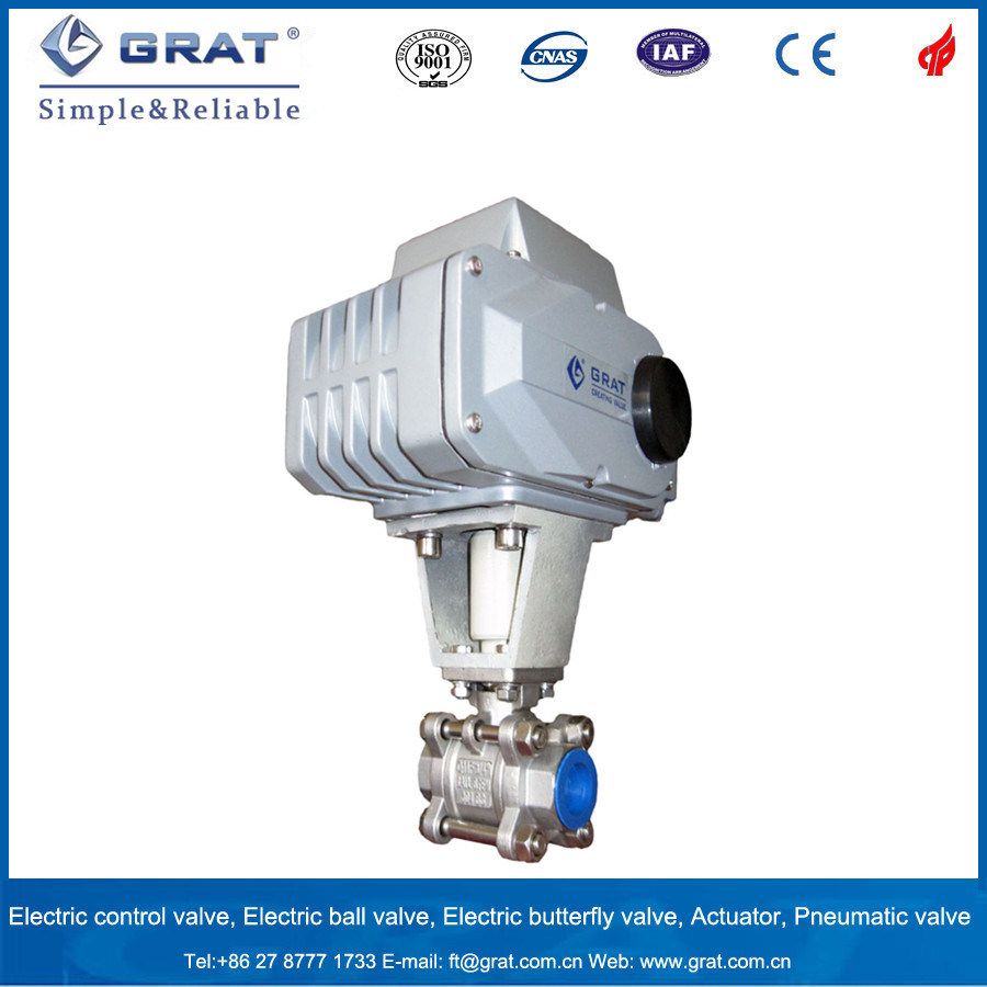 Welding Connection Stainless Steel 3 PC Electric on-off Ball Valve