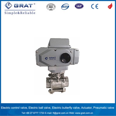 Stainless Steel 304 Welding Connection Electric Ball Valve for Chemical Industry