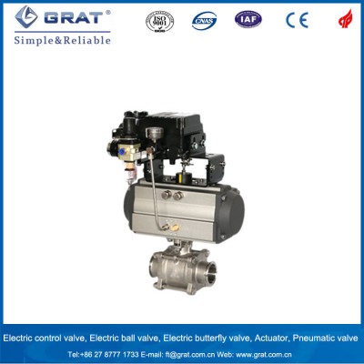 Acid Resistant Stainless Steel Full Port 3 PC Threaded Ball Valve