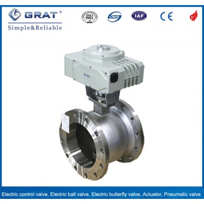 Dn150 Pn16 SS304 Ball Valve with AC380V on/off Type Actuator